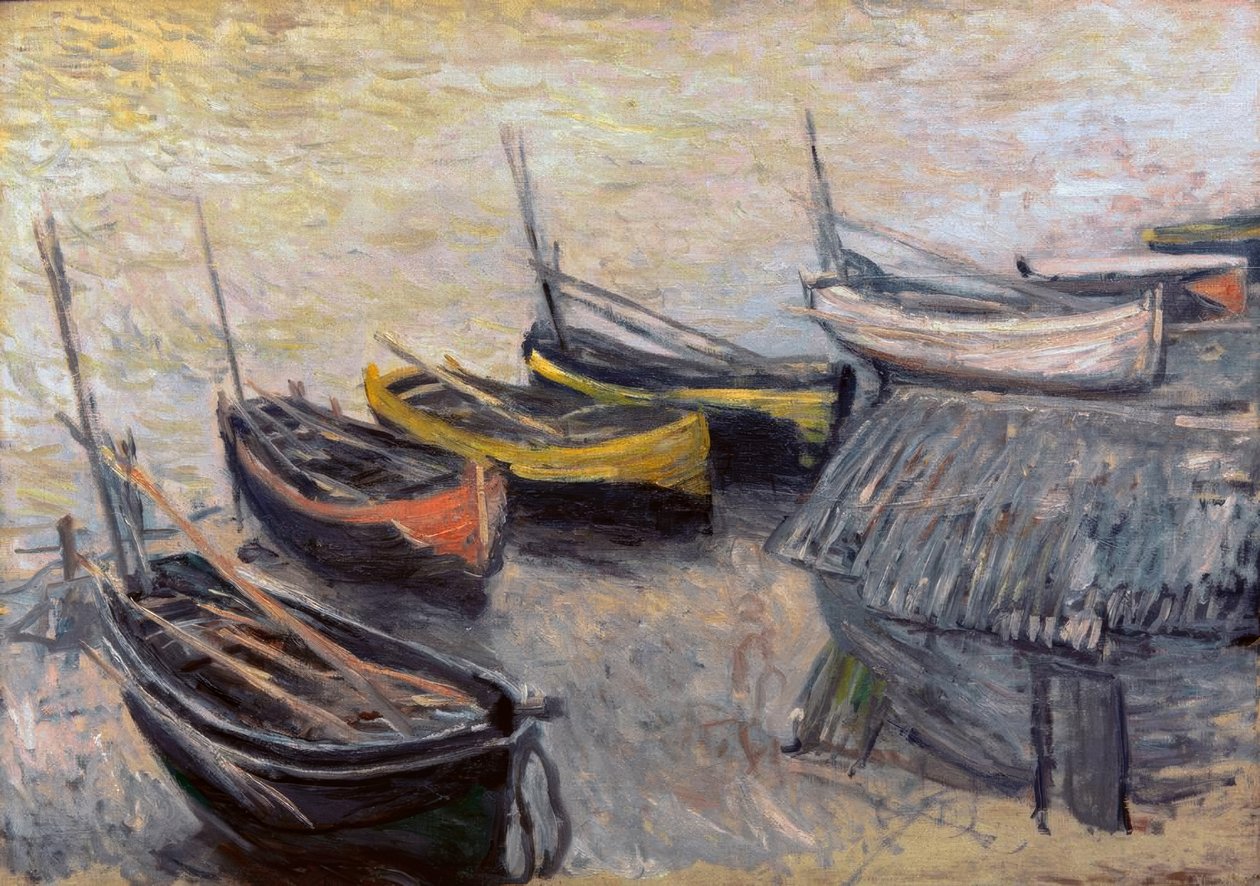 Både på stranden af Claude Monet