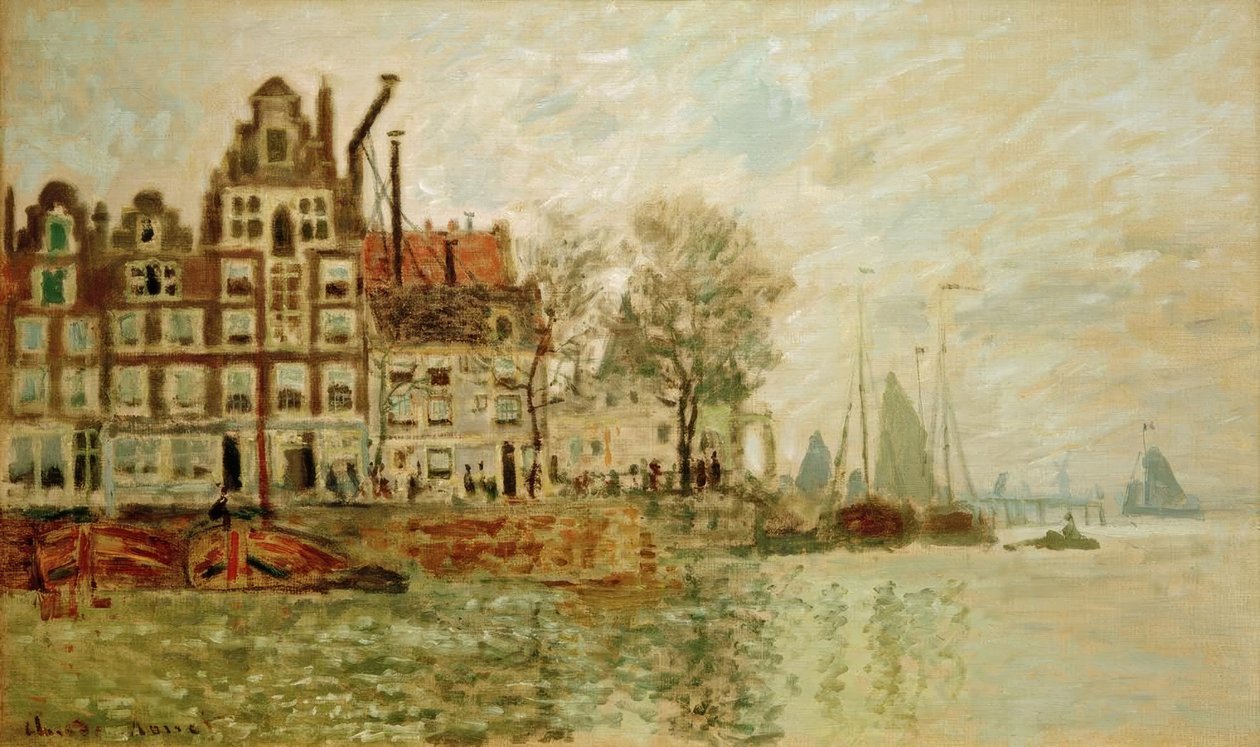 Udsigt over Amsterdam af Claude Monet