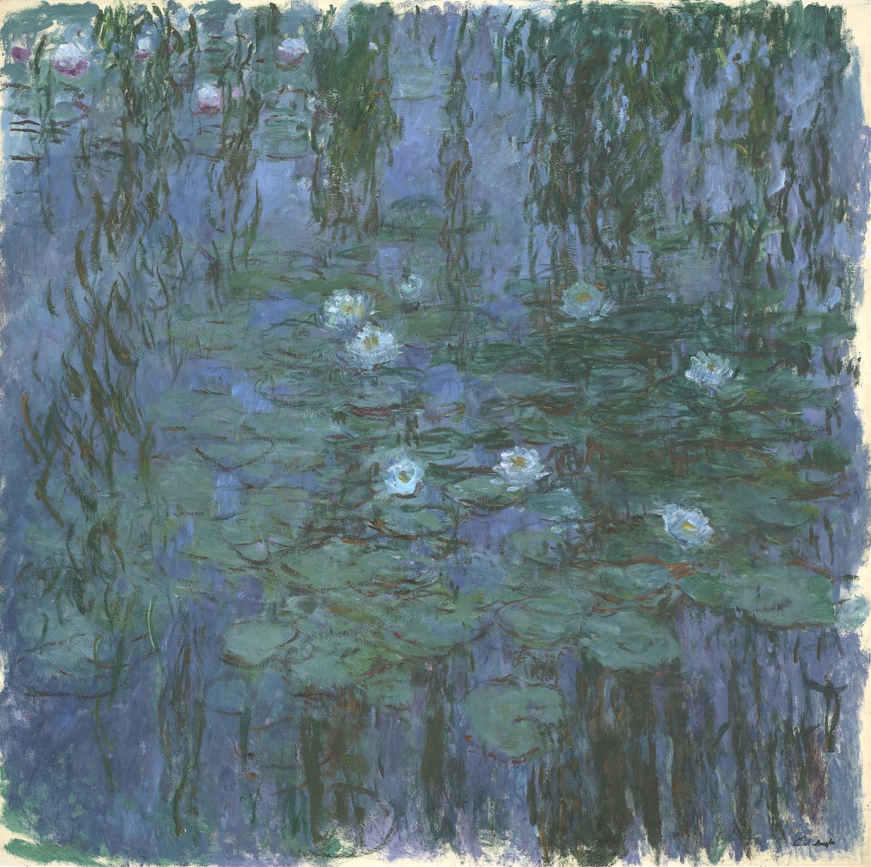 Blå nymfeer af Claude Monet