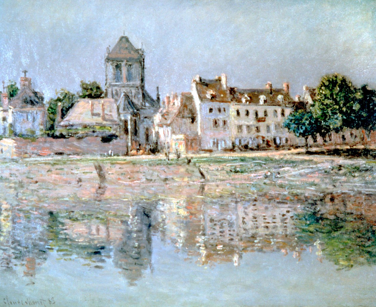 Ved floden ved Vernon, 1883 af Claude Monet