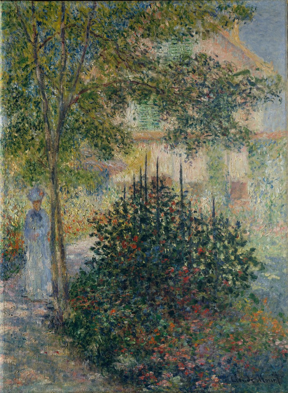 Camille Monet i haven ved Argenteuil af Claude Monet