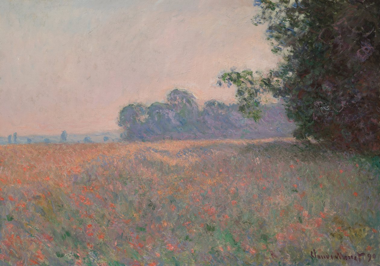 Havre- og valmuemark af Claude Monet