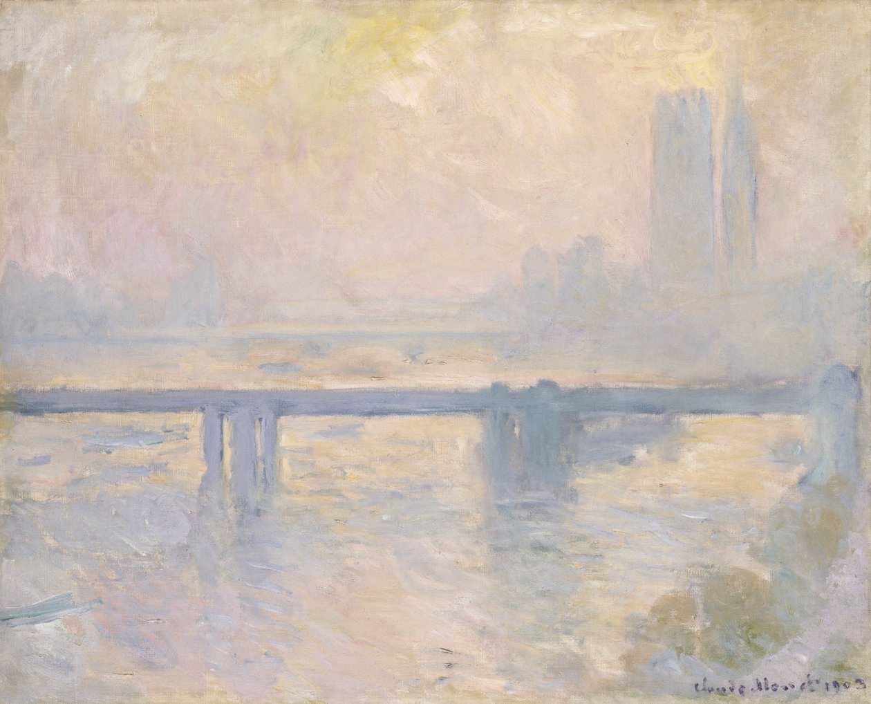 Charing Cross Bridge, 1899 af Claude Monet
