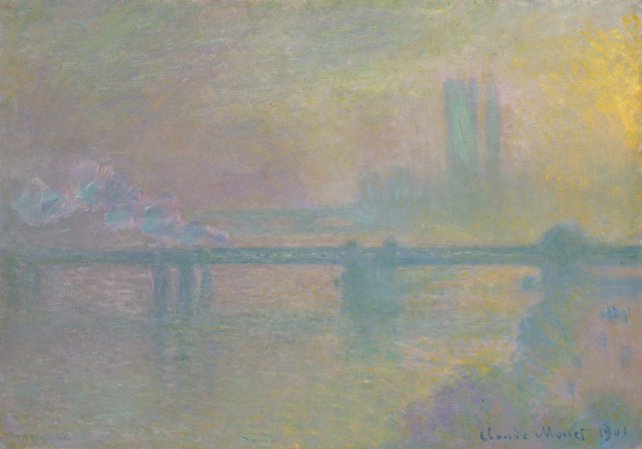 Charing Cross Bridge, London af Claude Monet