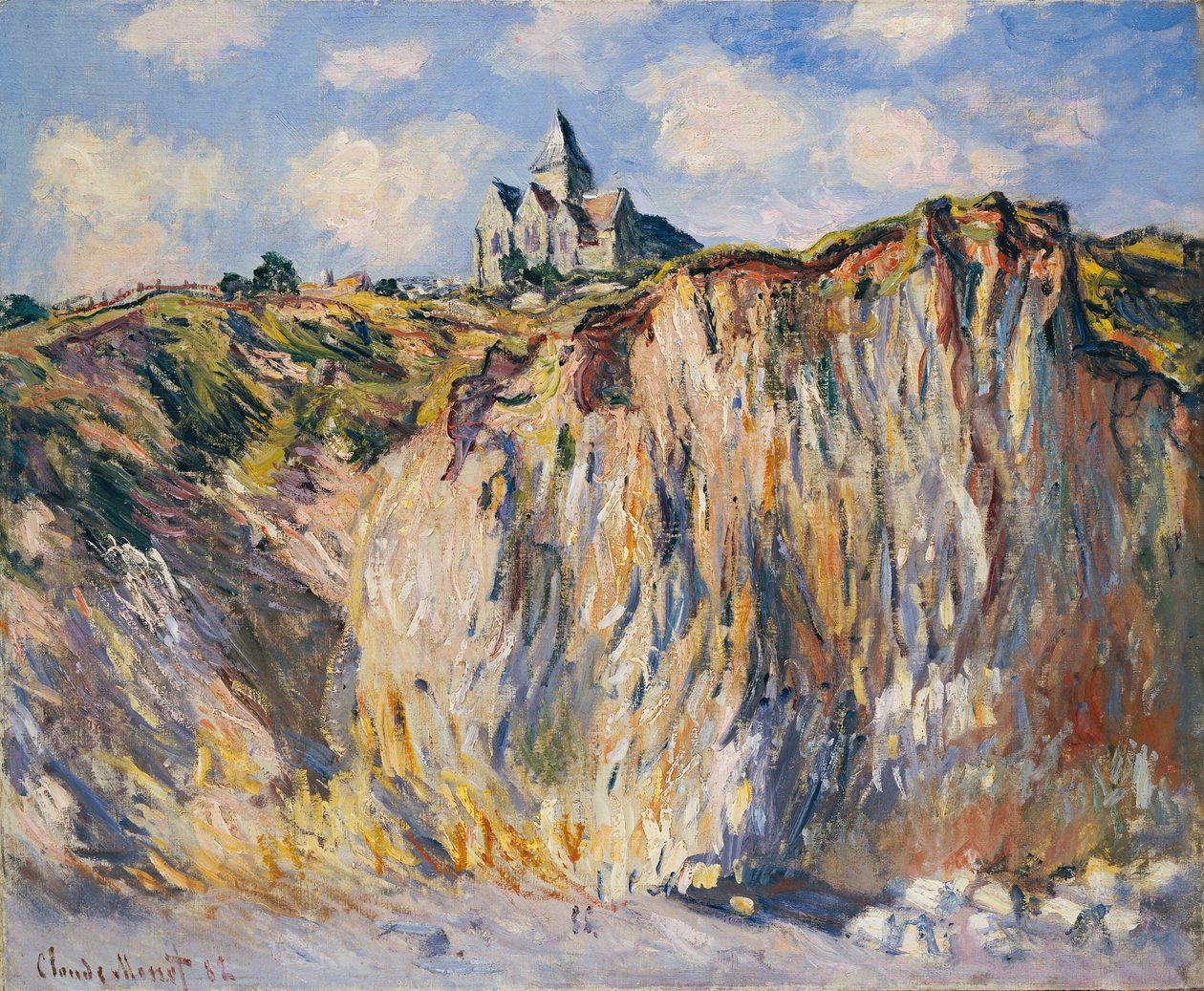 Kirke i Varengeville, morgen, 1882 af Claude Monet