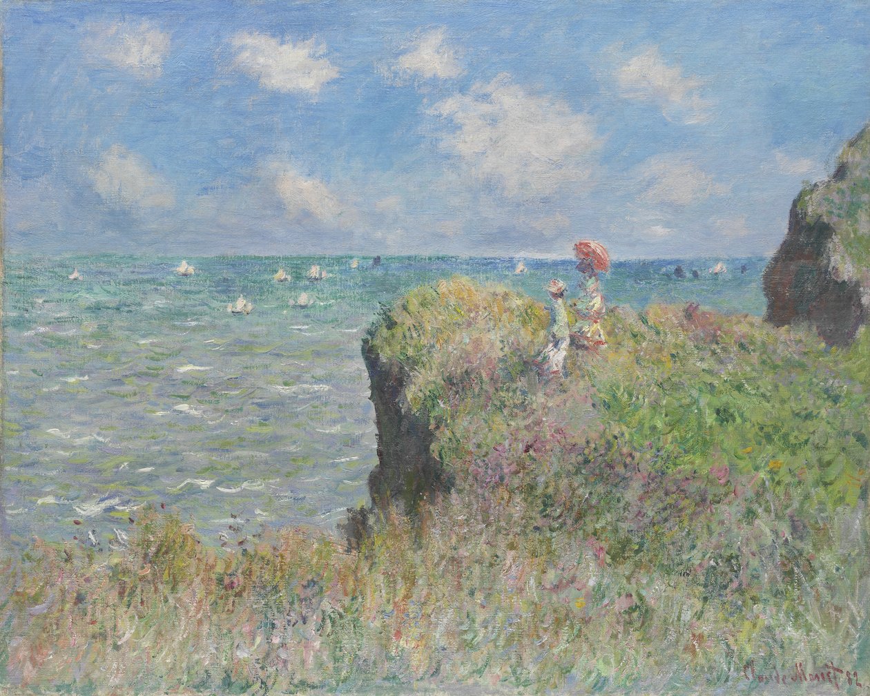 Cliff Walk ved Pourville, 1882 af Claude Monet