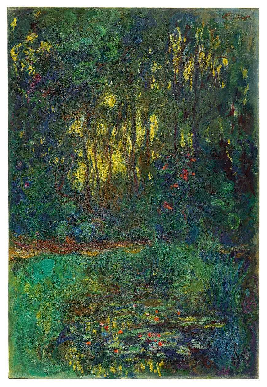 Hjørne af Åkandedammen, c.1918-19 af Claude Monet