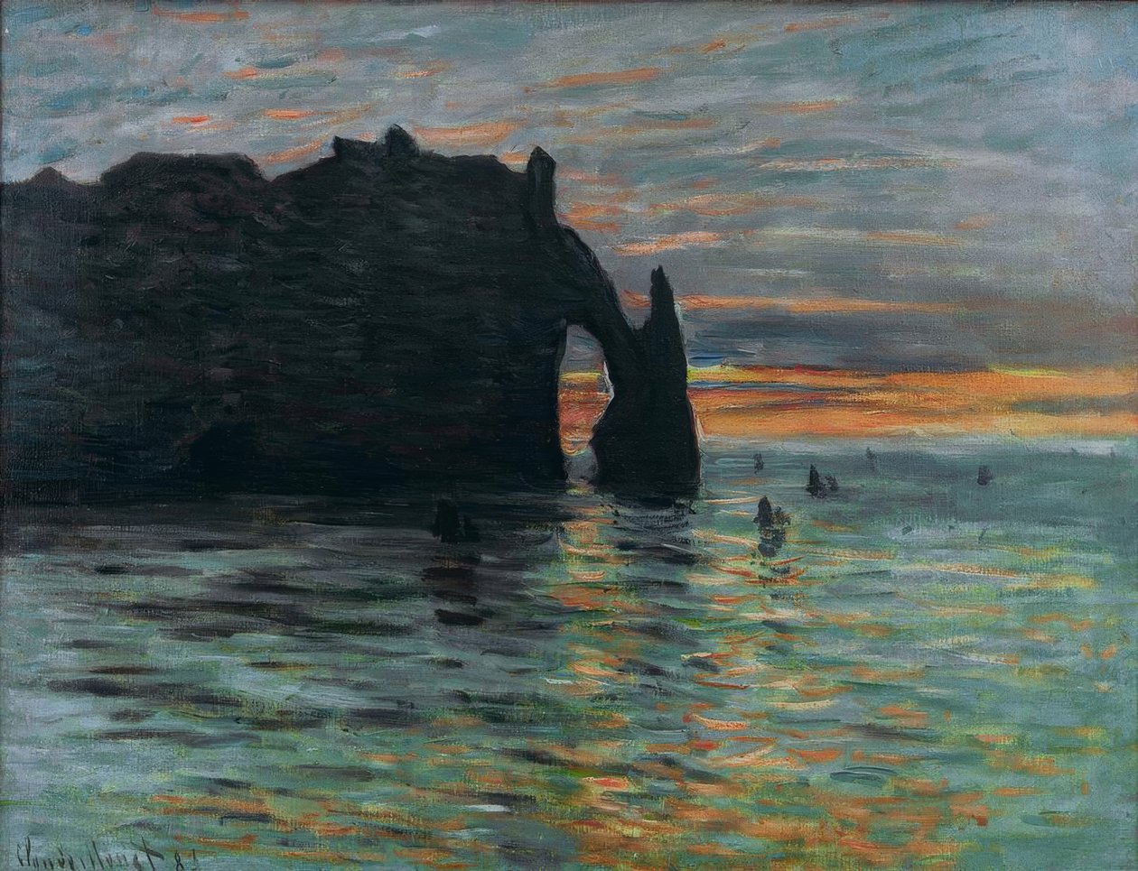 Solnedgang af Claude Monet