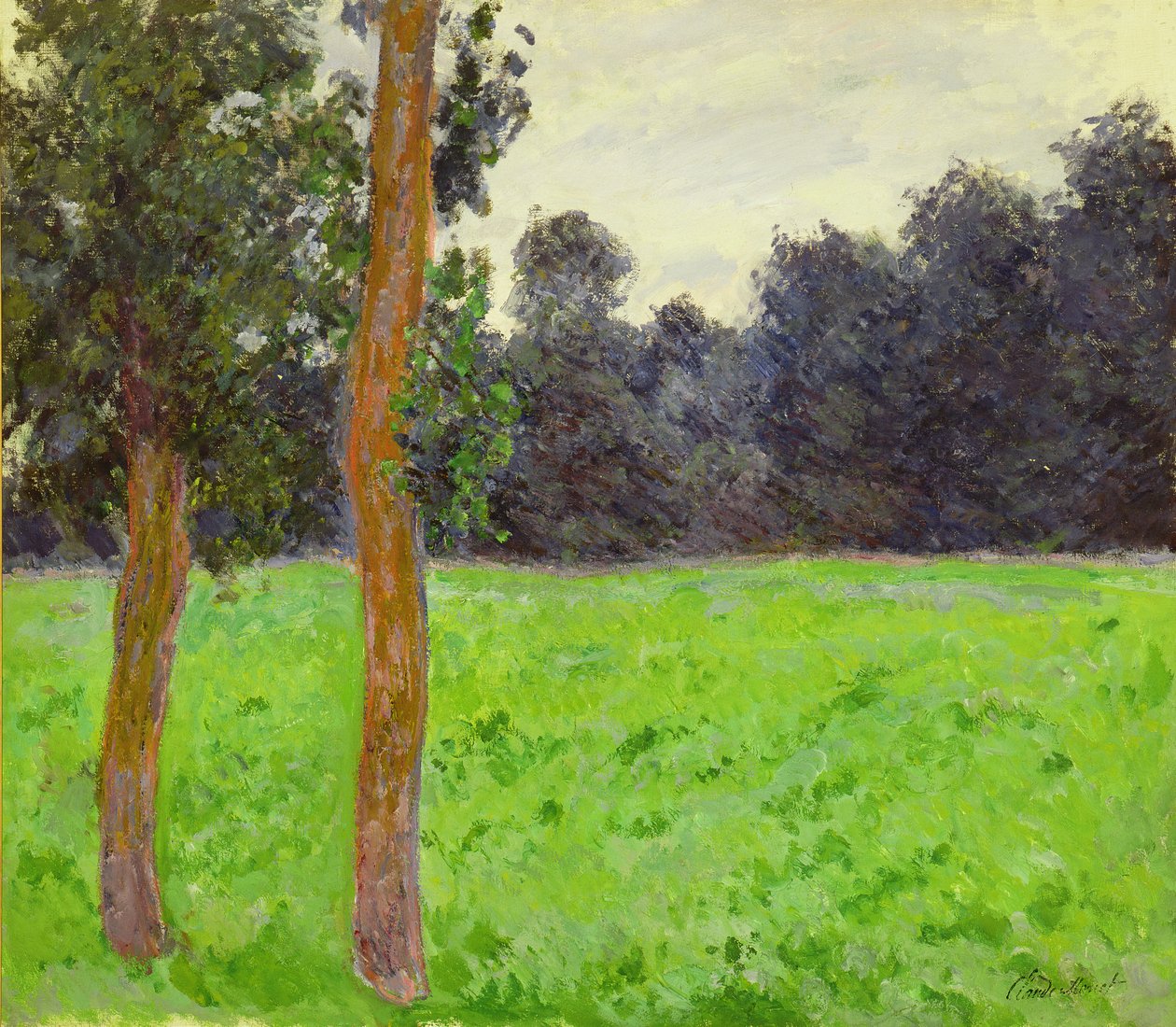 To træer på prærien, 1886 af Claude Monet