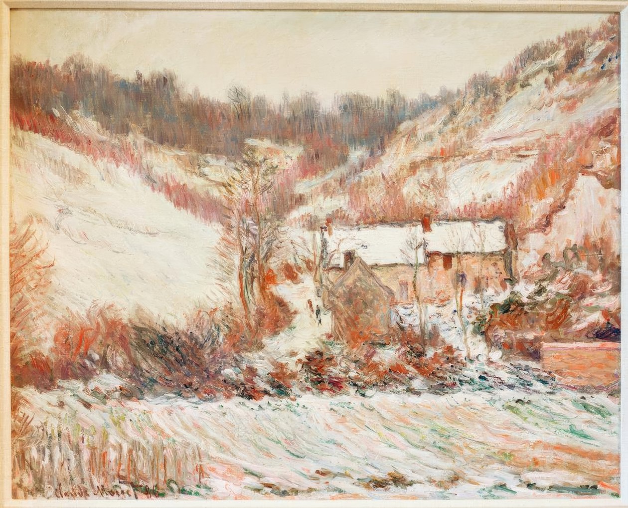 Effekt af sne ved Falaise (Schneestimmung bei Falaise) af Claude Monet