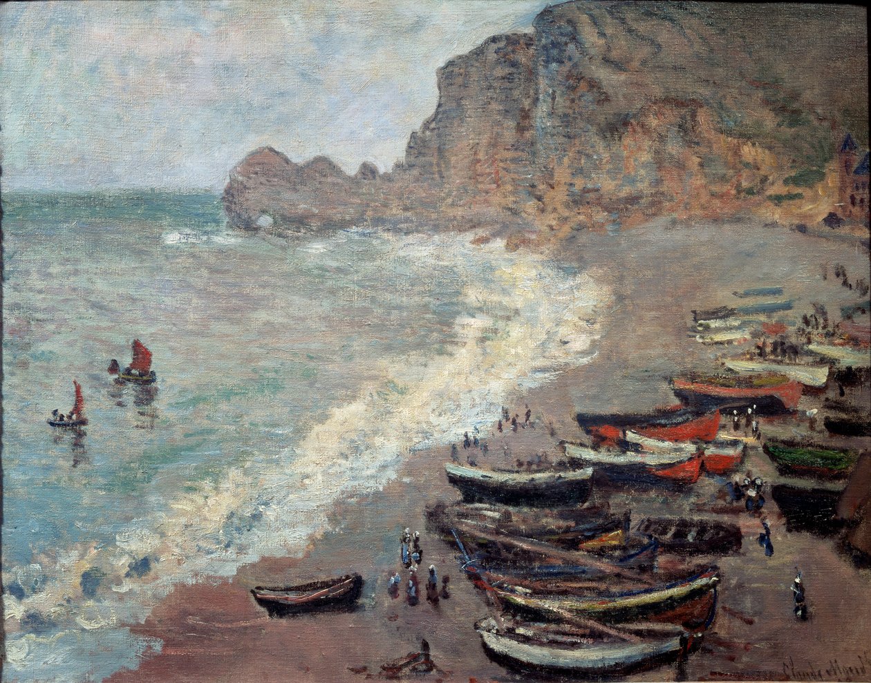 Etretat, stranden og Porte d