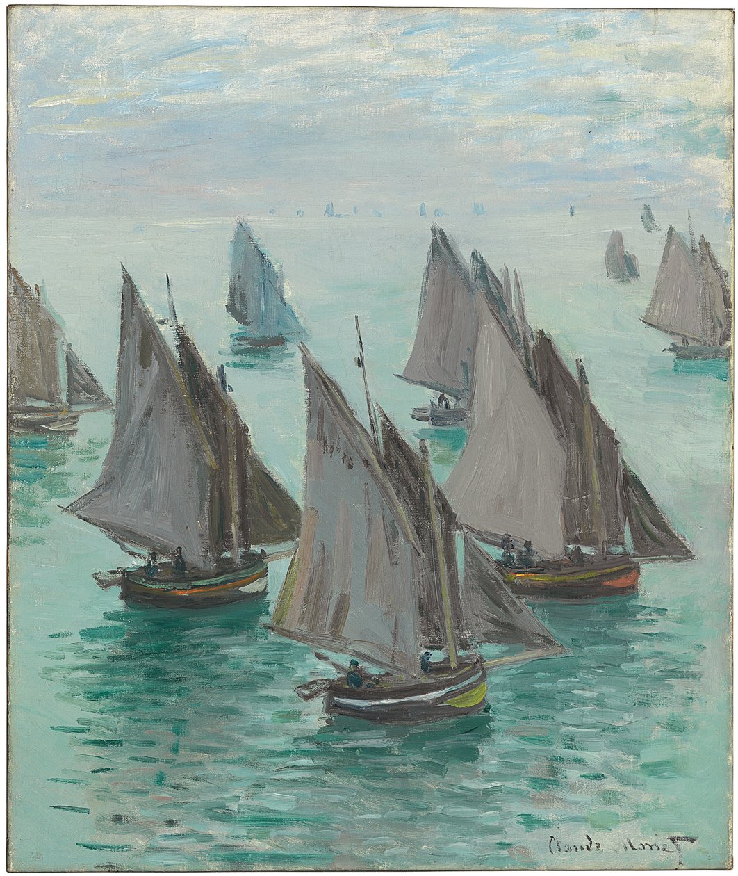Fiskerbåde, Stille Hav, 1868 af Claude Monet