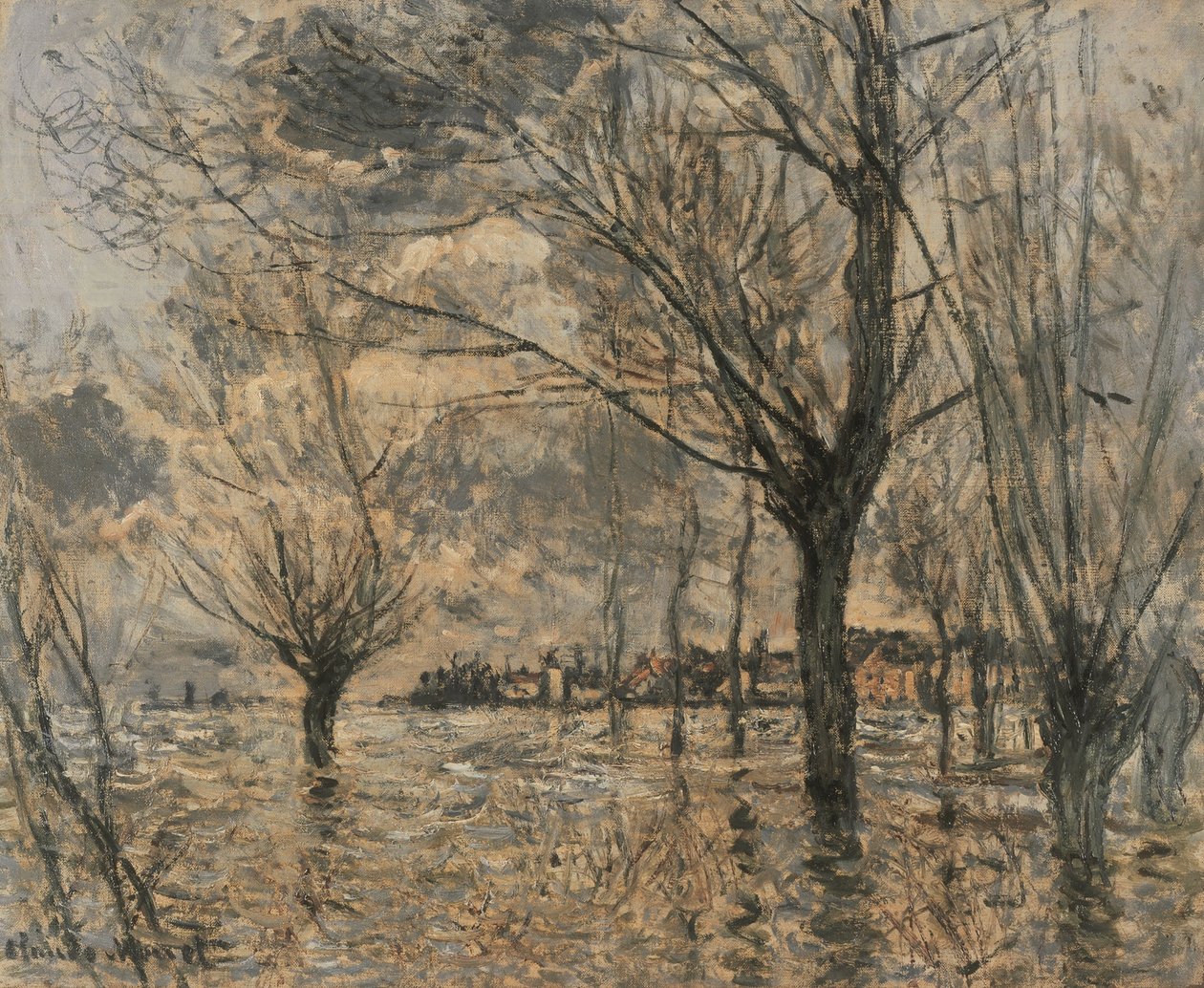 Oversvømmelse af Seinen ved Vétheuil af Claude Monet