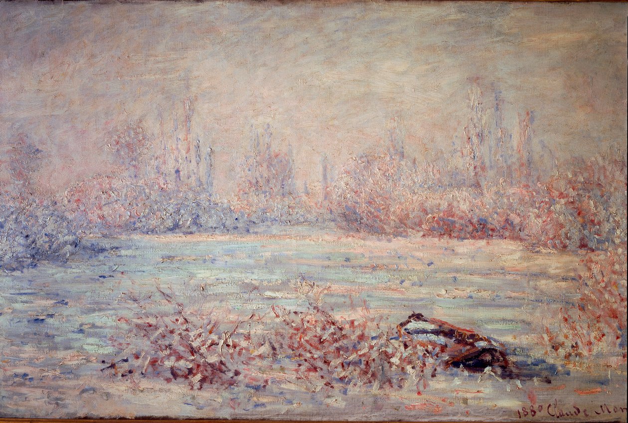 Frost nær Vetheuil, detaljer af Claude Monet