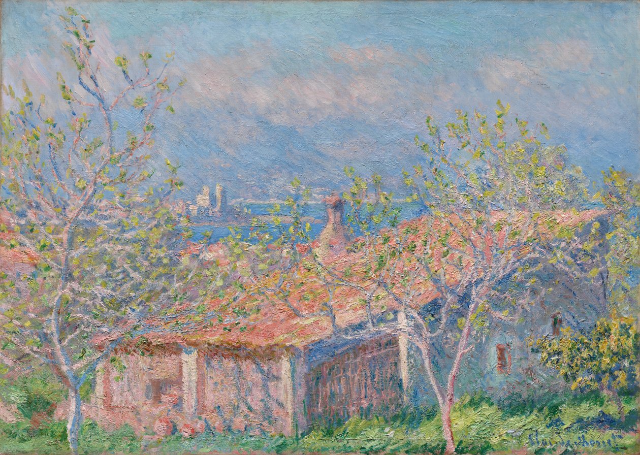 Gartnerens hus i Antibes af Claude Monet