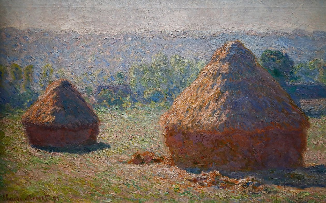 Høstak, slutningen af sommeren af Claude Monet