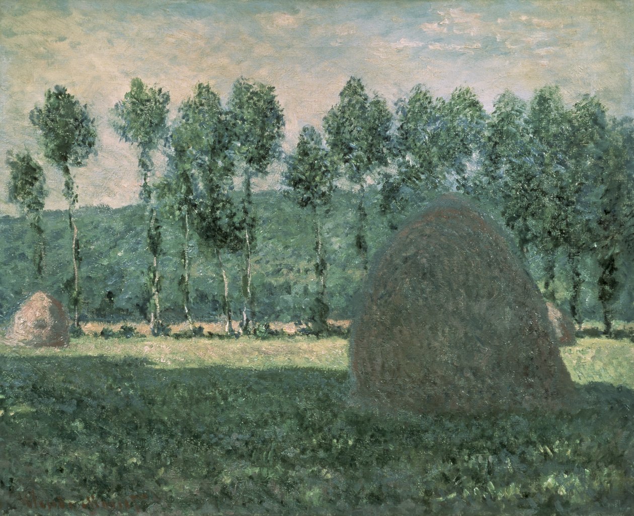Høstakke nær Giverny, ca. 1884-89 af Claude Monet