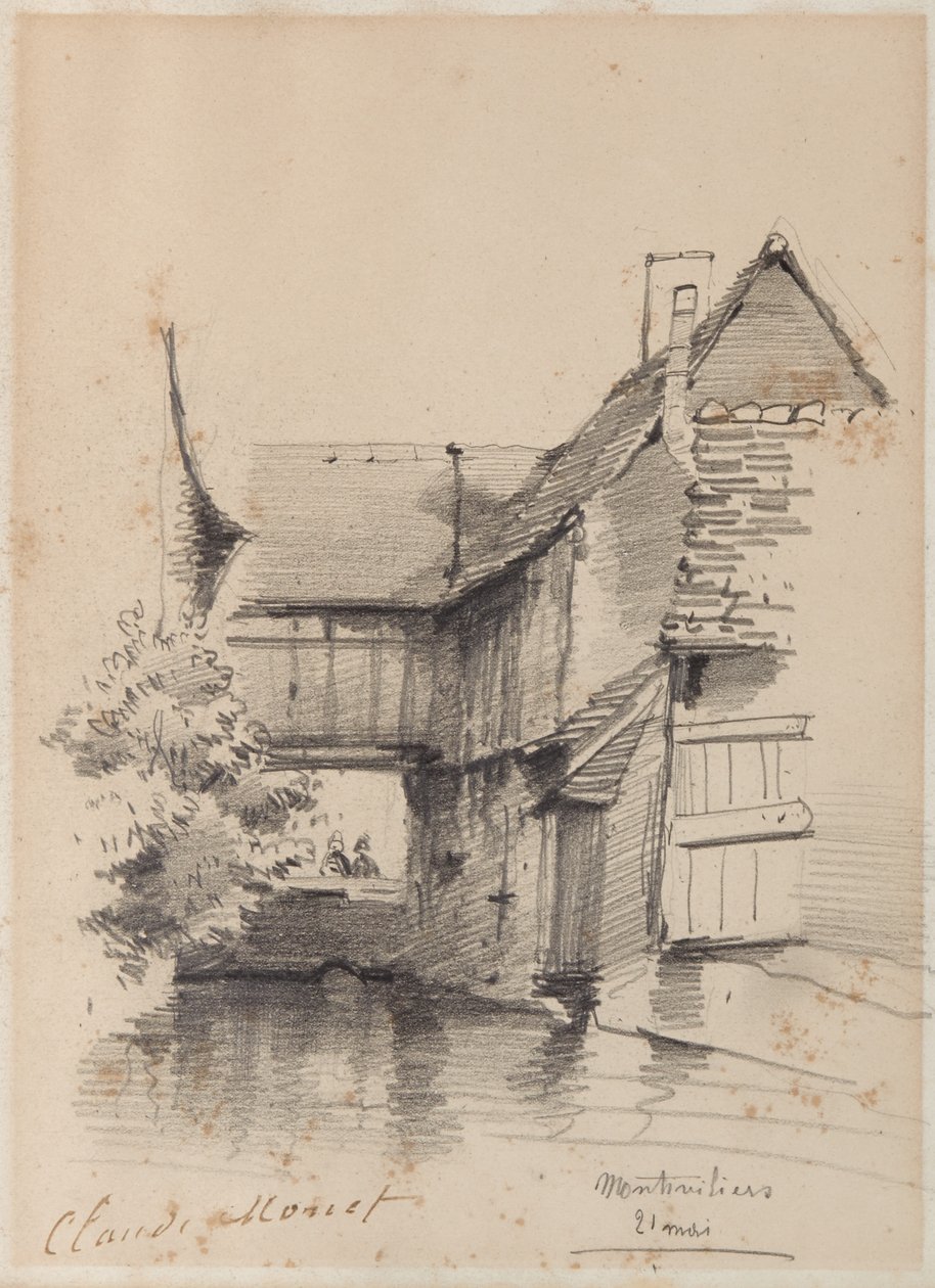 Hus på Lezarde ved Montivilliers, 1857 af Claude Monet