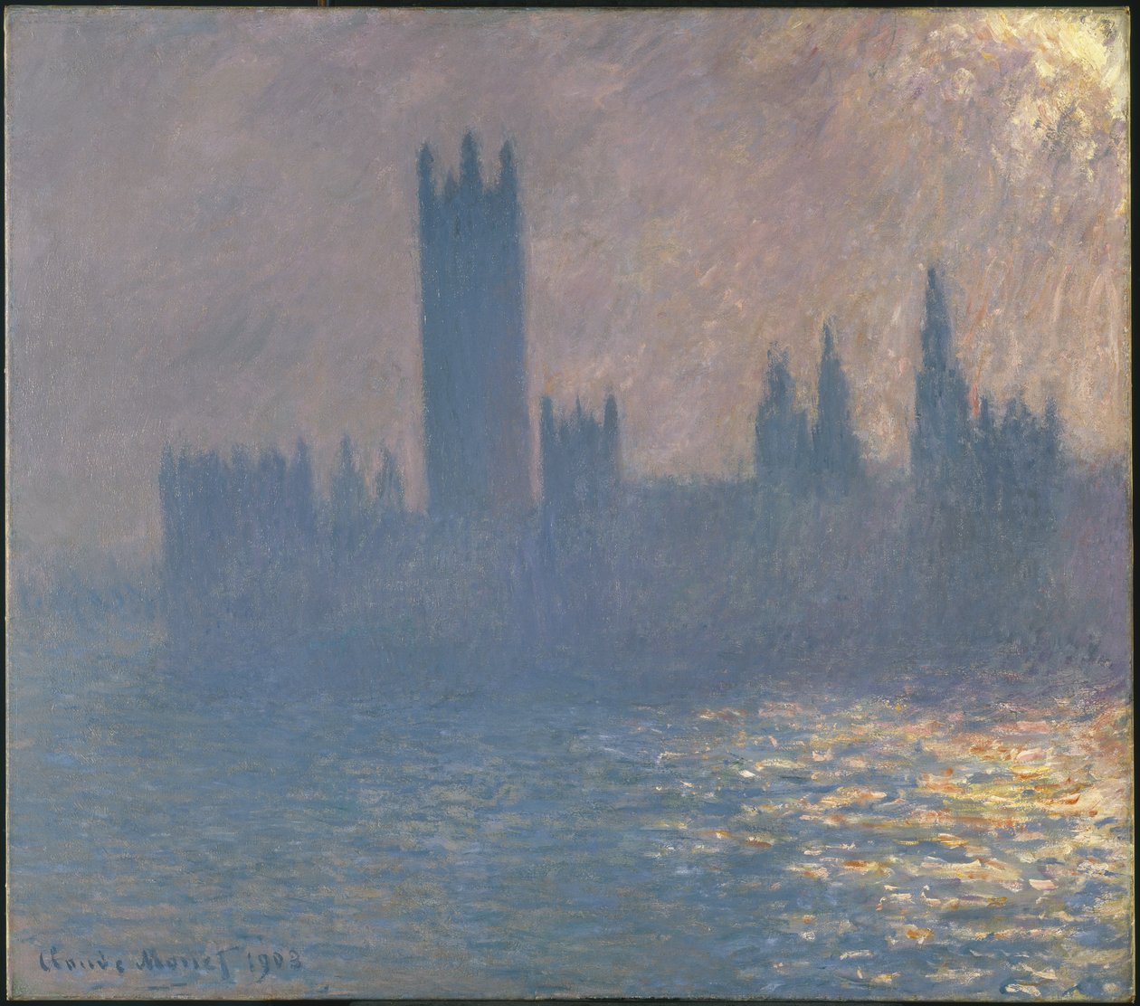 Houses of Parliament, Effekt af sollys af Claude Monet