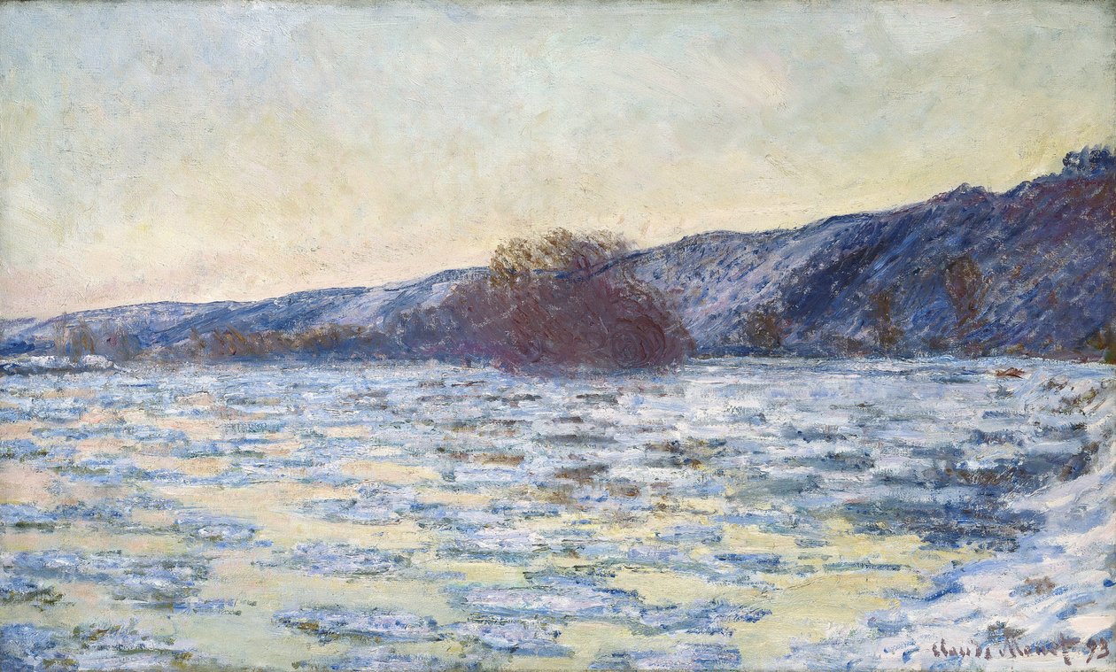 Isflager ved Twilight, 1893. af Claude Monet