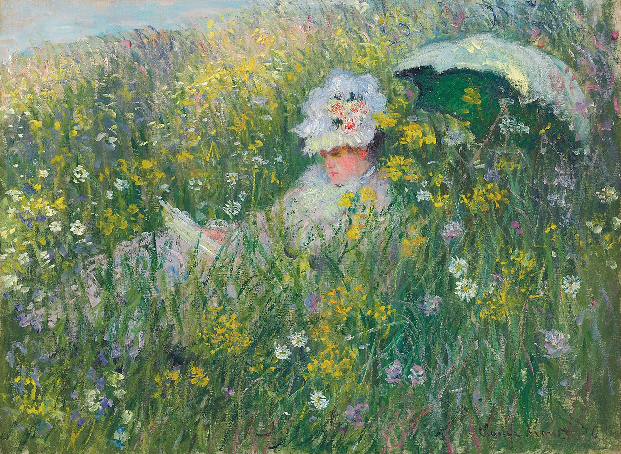 I Engen; Dans la prairie, 1876 af Claude Monet