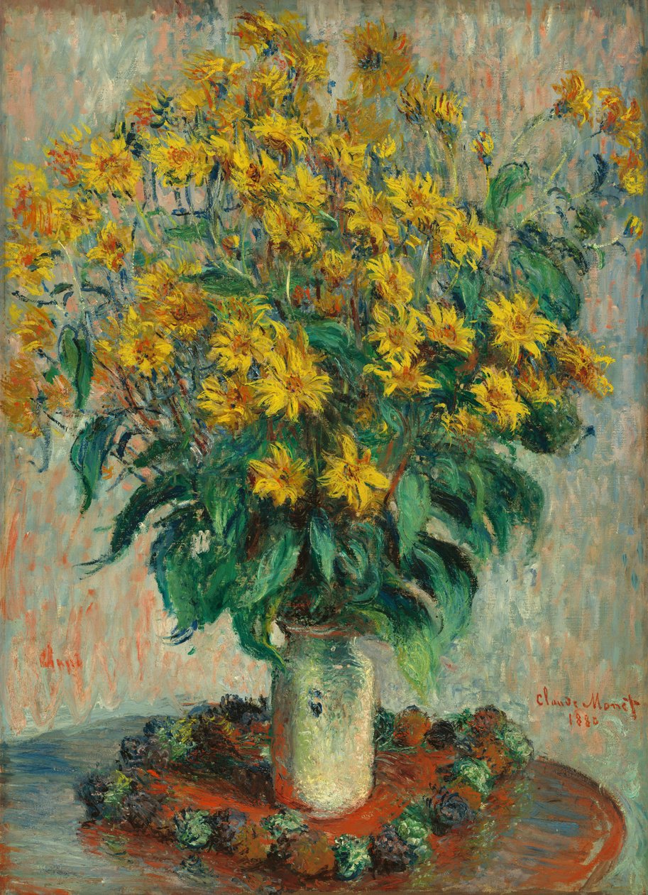 Jordskokkeblomster af Claude Monet