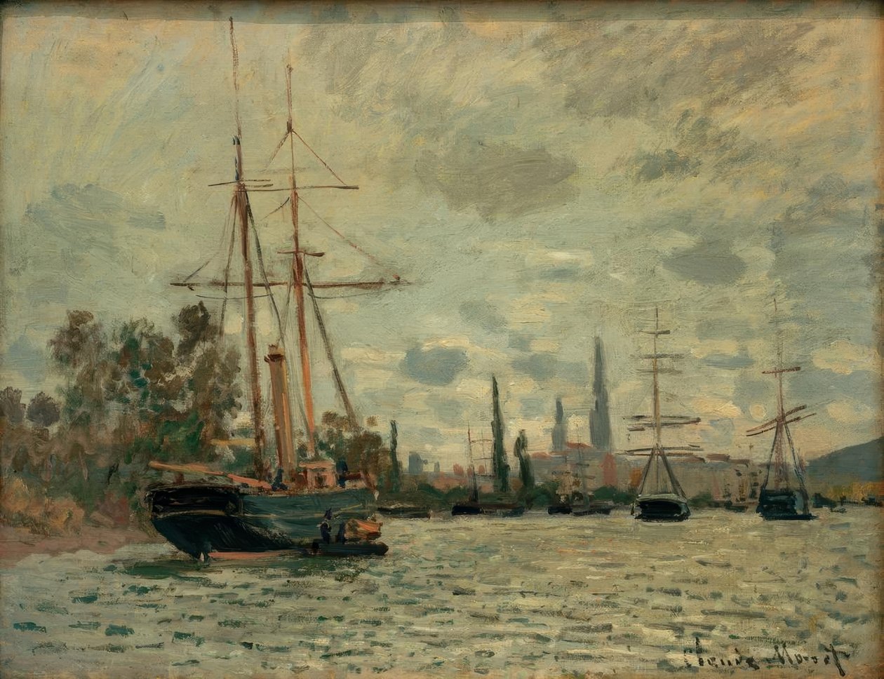 La Seine à Rouen (Seinen ved Rouen) af Claude Monet