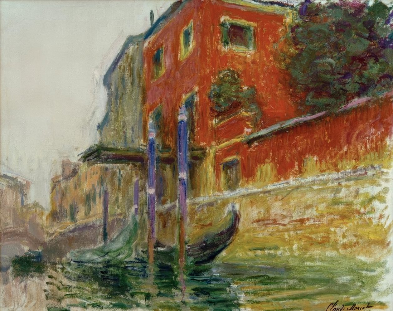 Det røde hus, skitse af Claude Monet
