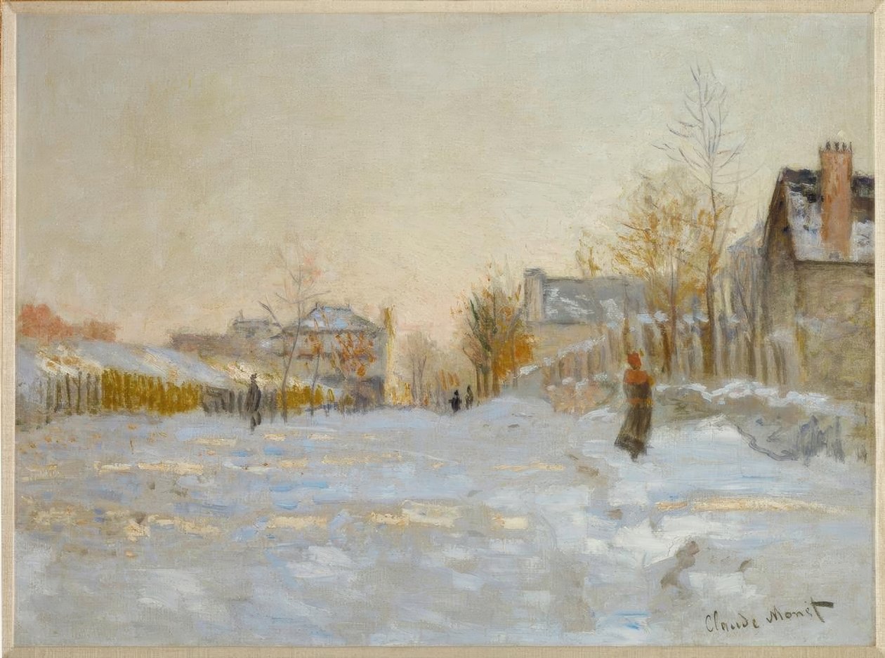 Sne i Argenteuil af Claude Monet