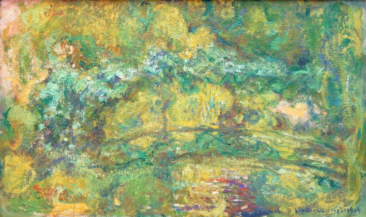 Gangbroen over åkandammen af Claude Monet