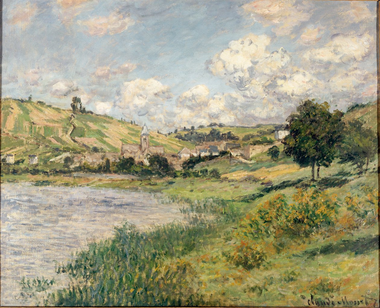 Landskab. Vetheuil af Claude Monet