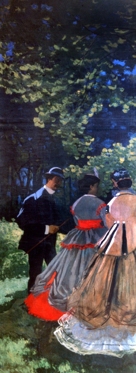 Frokost på græsset, venstre panel, 1865 af Claude Monet