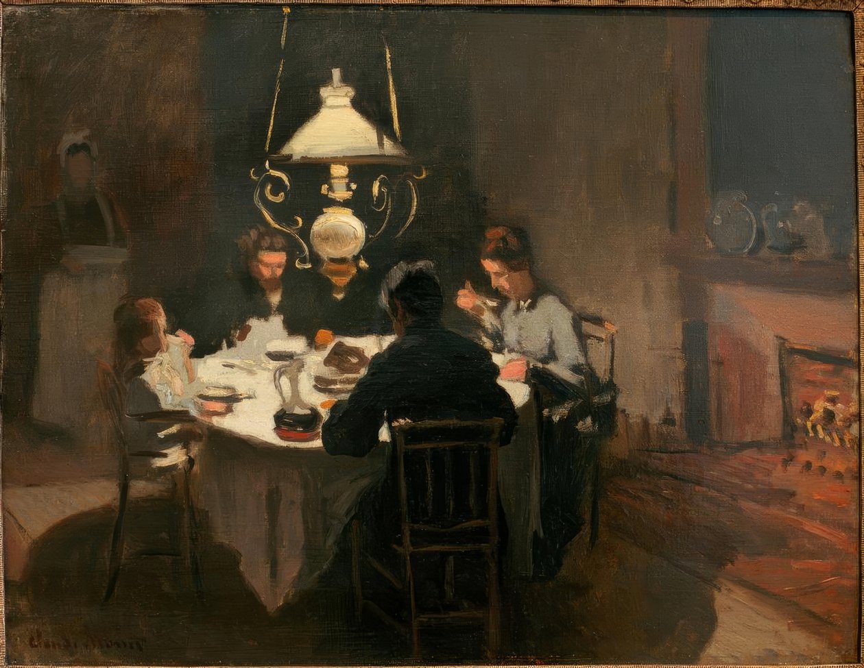 Le Dîner (middagen) af Claude Monet
