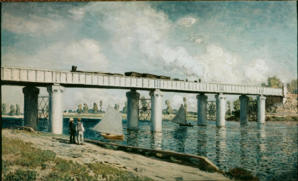 Jernbanebroen ved Argenteuil af Claude Monet
