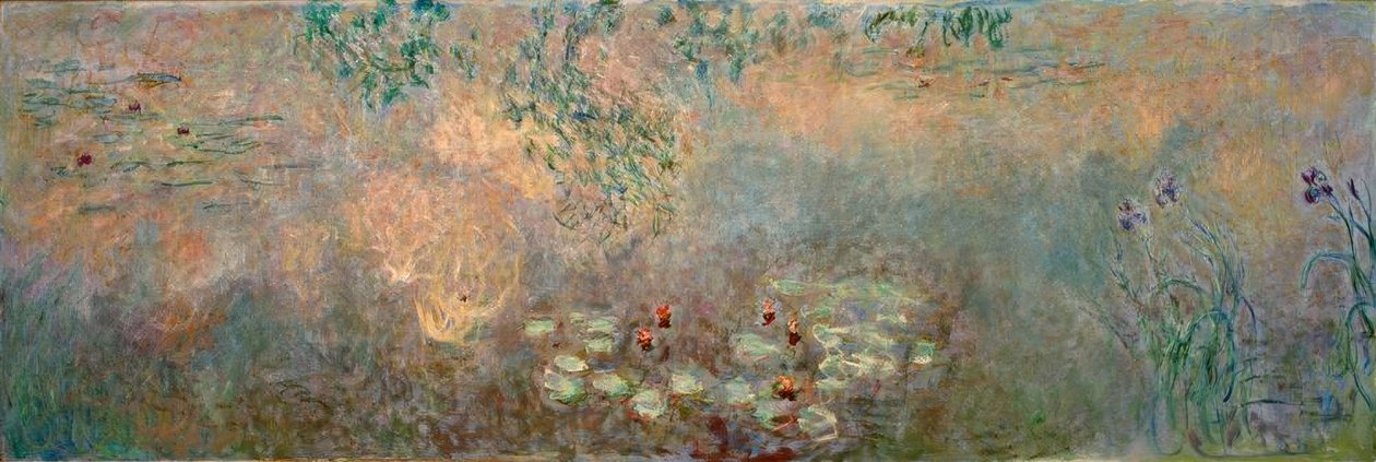 Åkandedammen med iris af Claude Monet