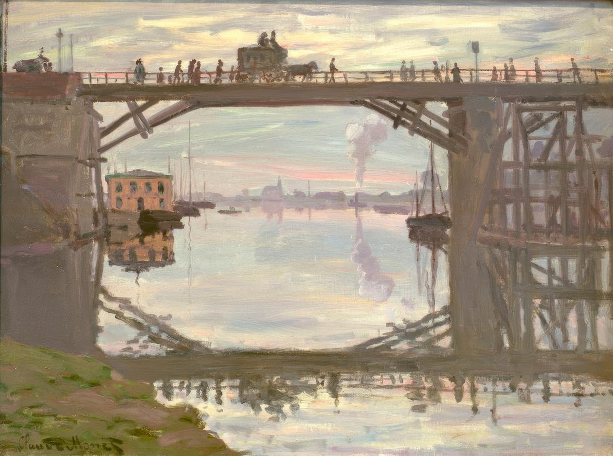 Træbroen (Die Holzbrücke) af Claude Monet