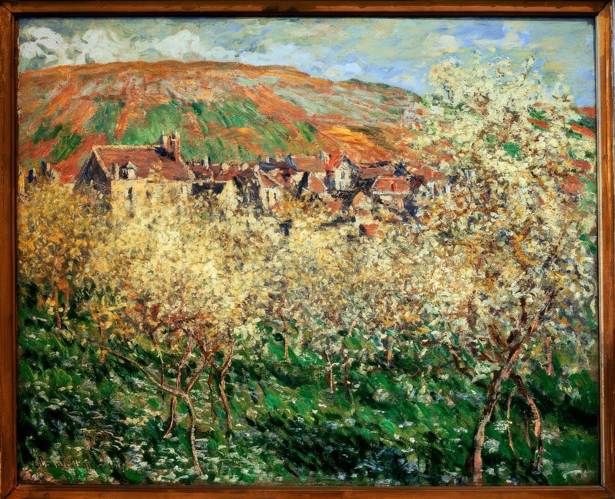 Les Pruniers en Fleurs à Vetheuil (Blooming Zwetschgenbäume af Claude Monet