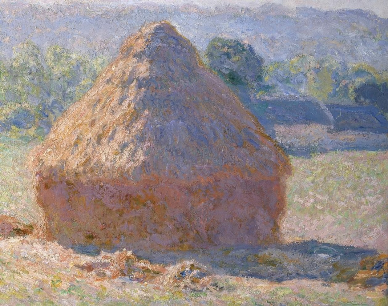 Høstakke, slutningen af ​​sommeren af Claude Monet