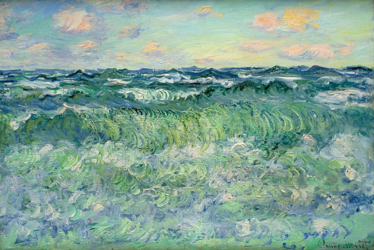 Navy, Pourville, 1881. af Claude Monet