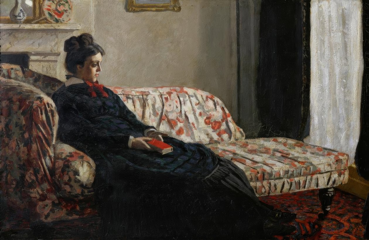 Meditation. Madame Monet i sofaen af Claude Monet