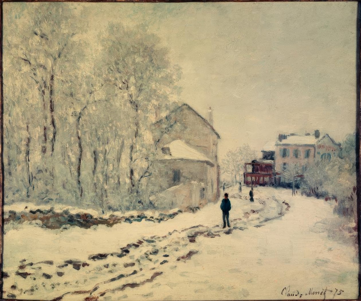 Sne i Argenteuil af Claude Monet