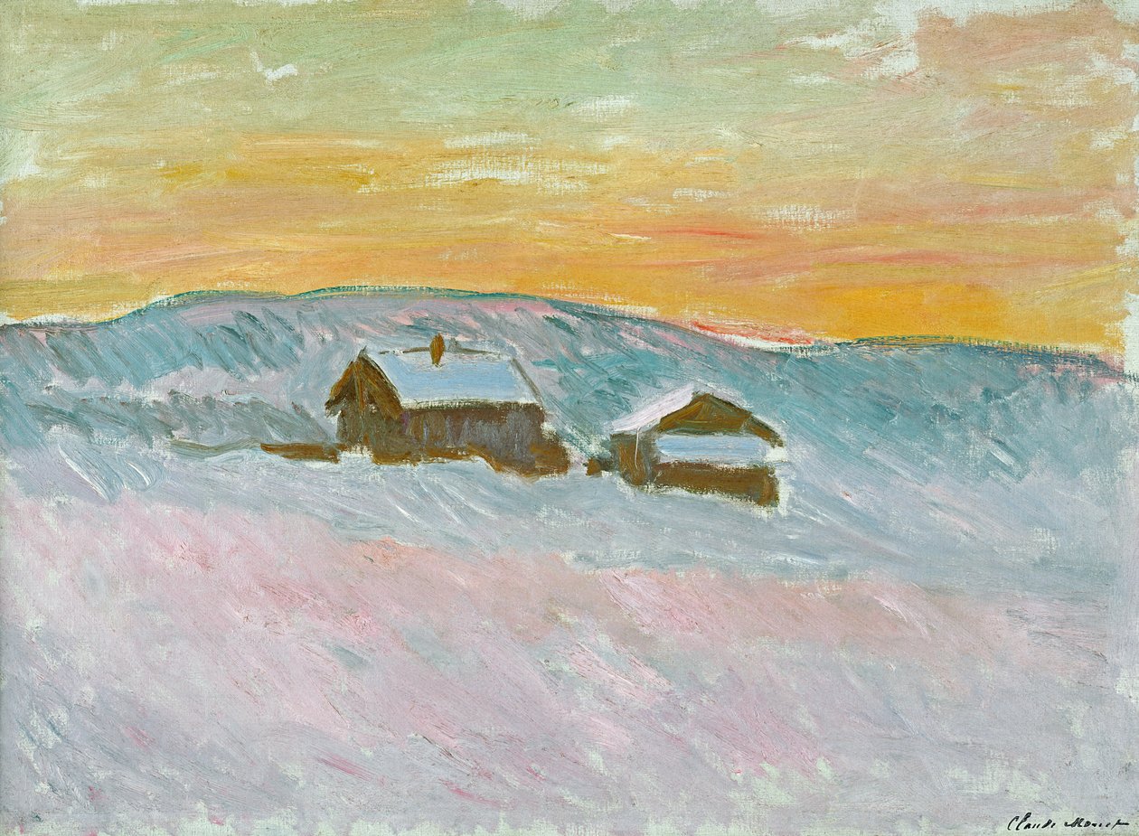 Norsk Landskab, Blå Huse, 1895 af Claude Monet