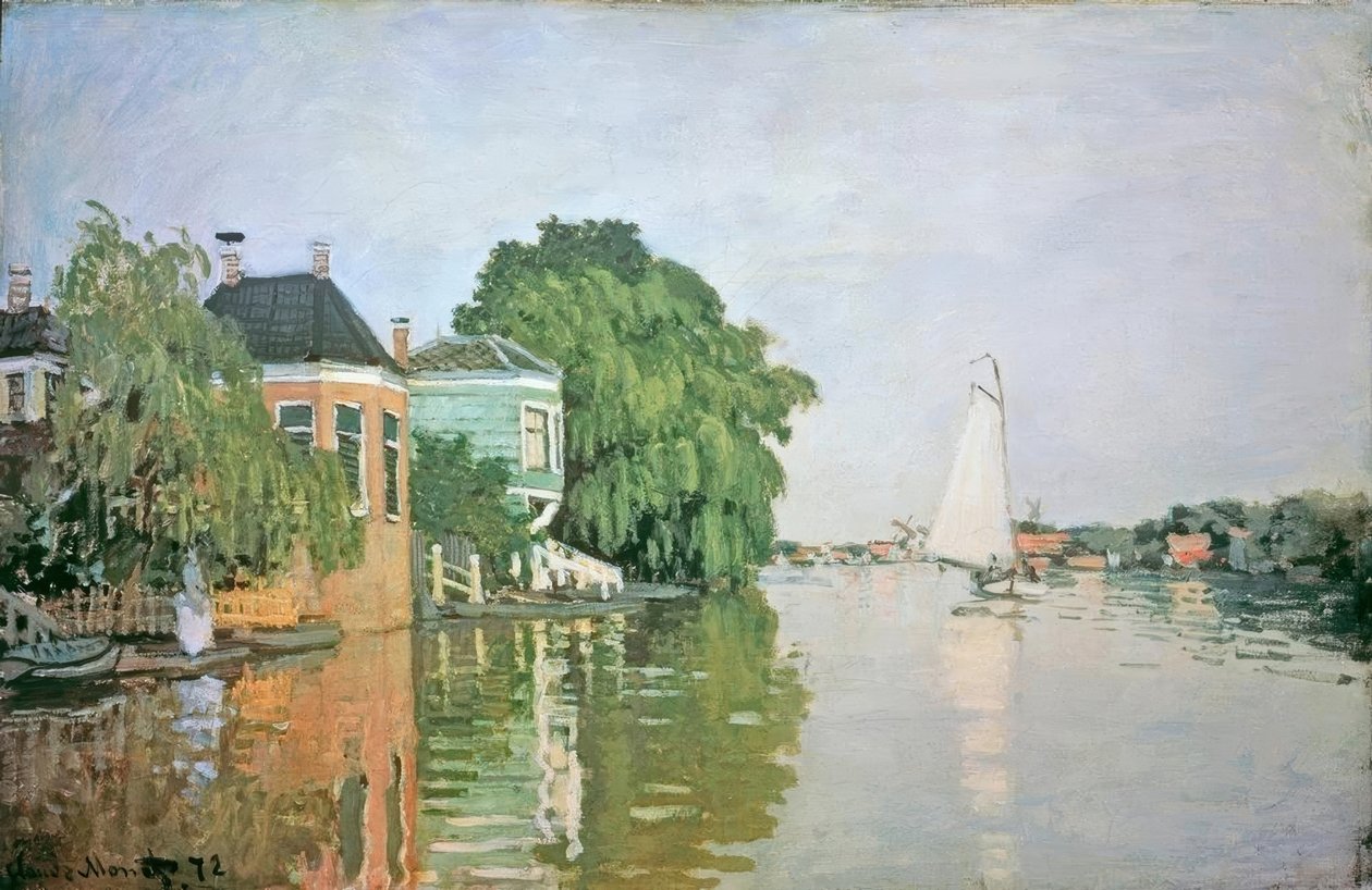 Landskab nær Zaandam af Claude Monet