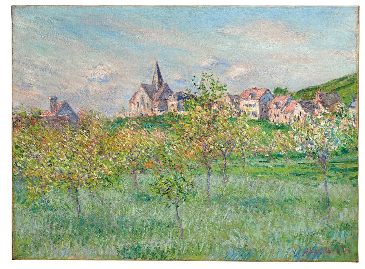 Forår i Giverny, eftermiddagseffekt, 1885 af Claude Monet
