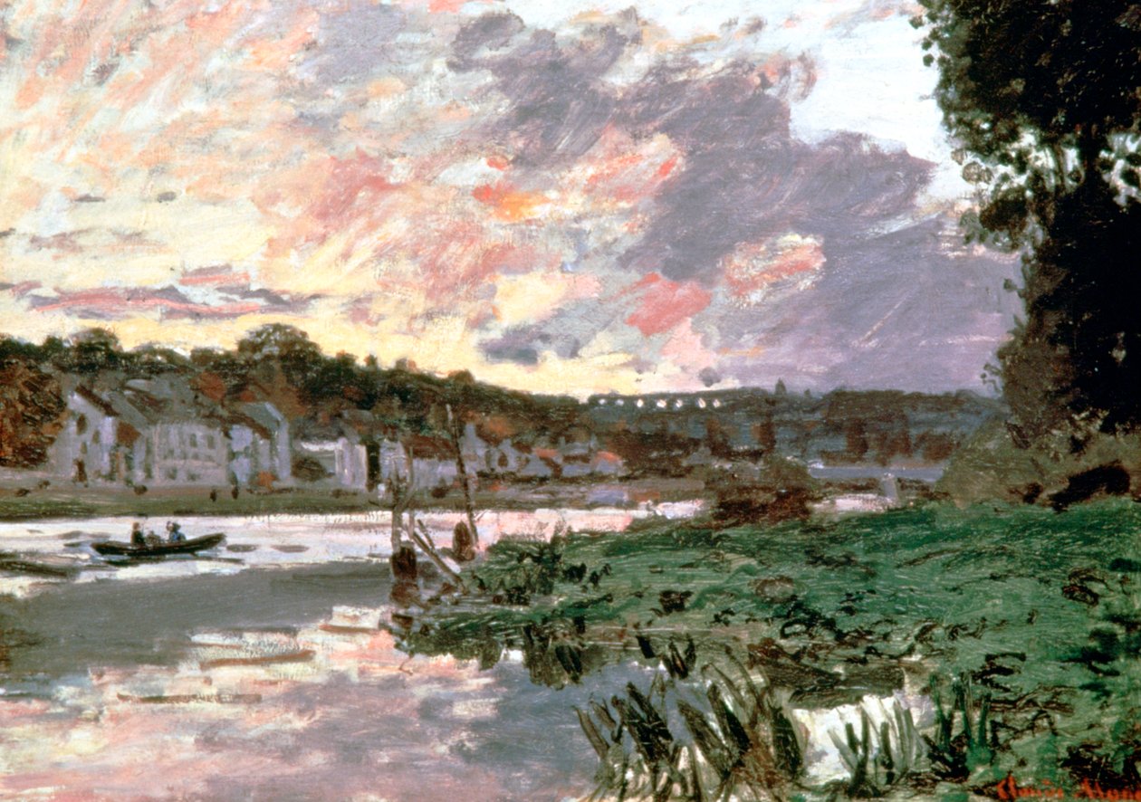 Seinen ved Bougival, c1870 af Claude Monet