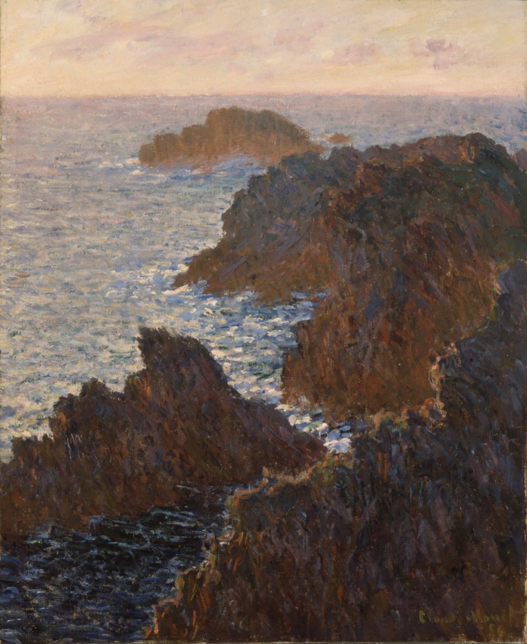Klipper ved Belle-Isle, Port-Domois af Claude Monet