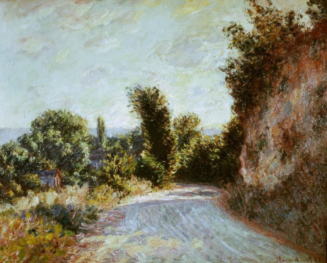 Vej nær Giverny af Claude Monet