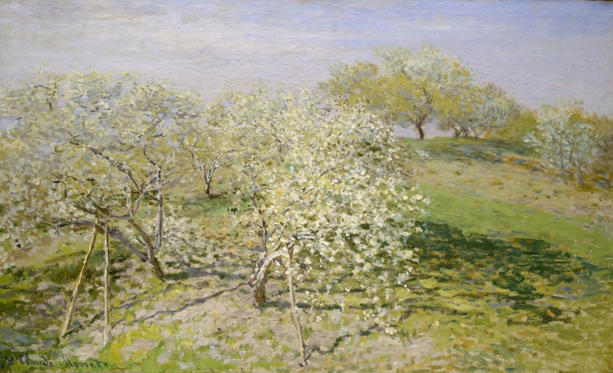 Forår (frugttræer i blomst), 1873 af Claude Monet