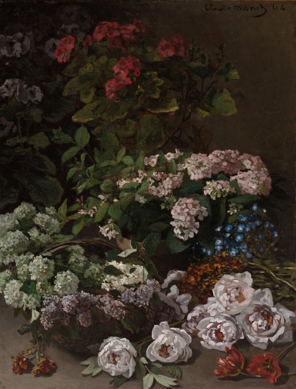 Forårsblomster af Claude Monet