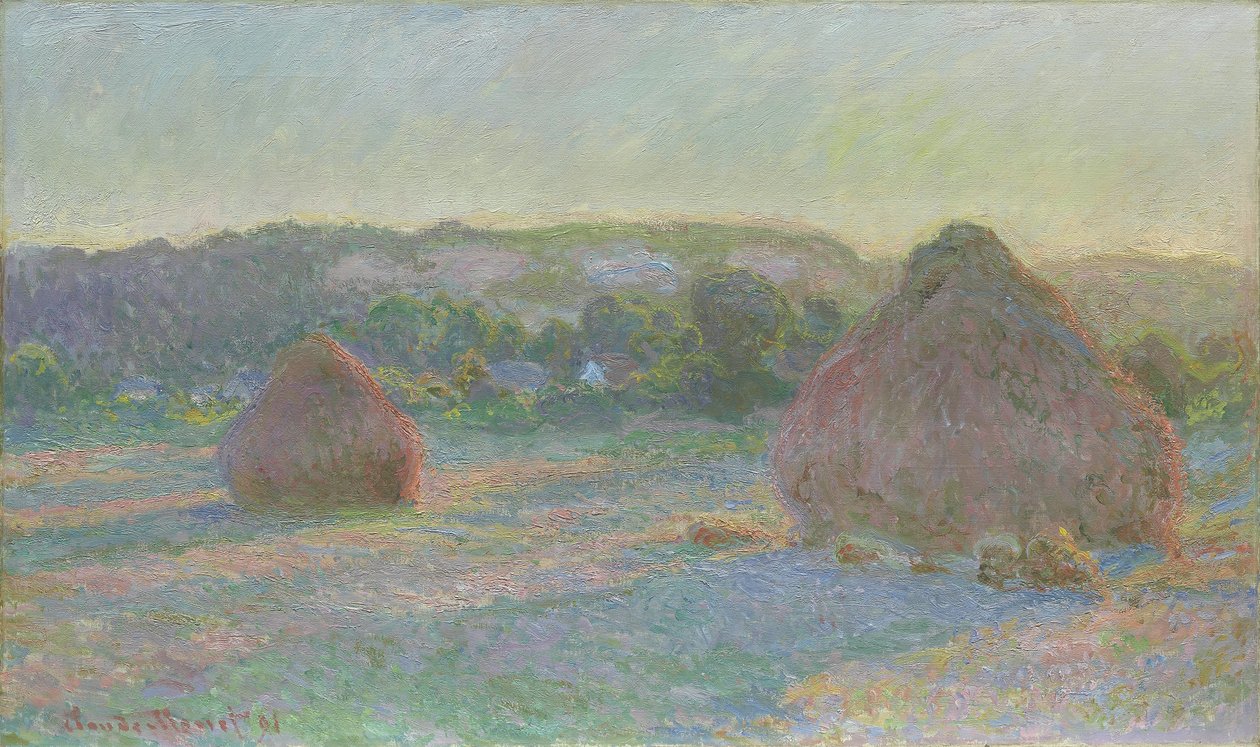 Hvedestak, Sommerslut, 1890-91 af Claude Monet
